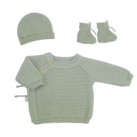 TKS Newborn Stitch Set 3pc Olive Green