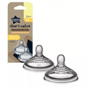 Tommee Tippee Teat Anti Colic 3m+ Medium Flow Tommee Tippee Teat Anti Colic 3m+ Medium Flow